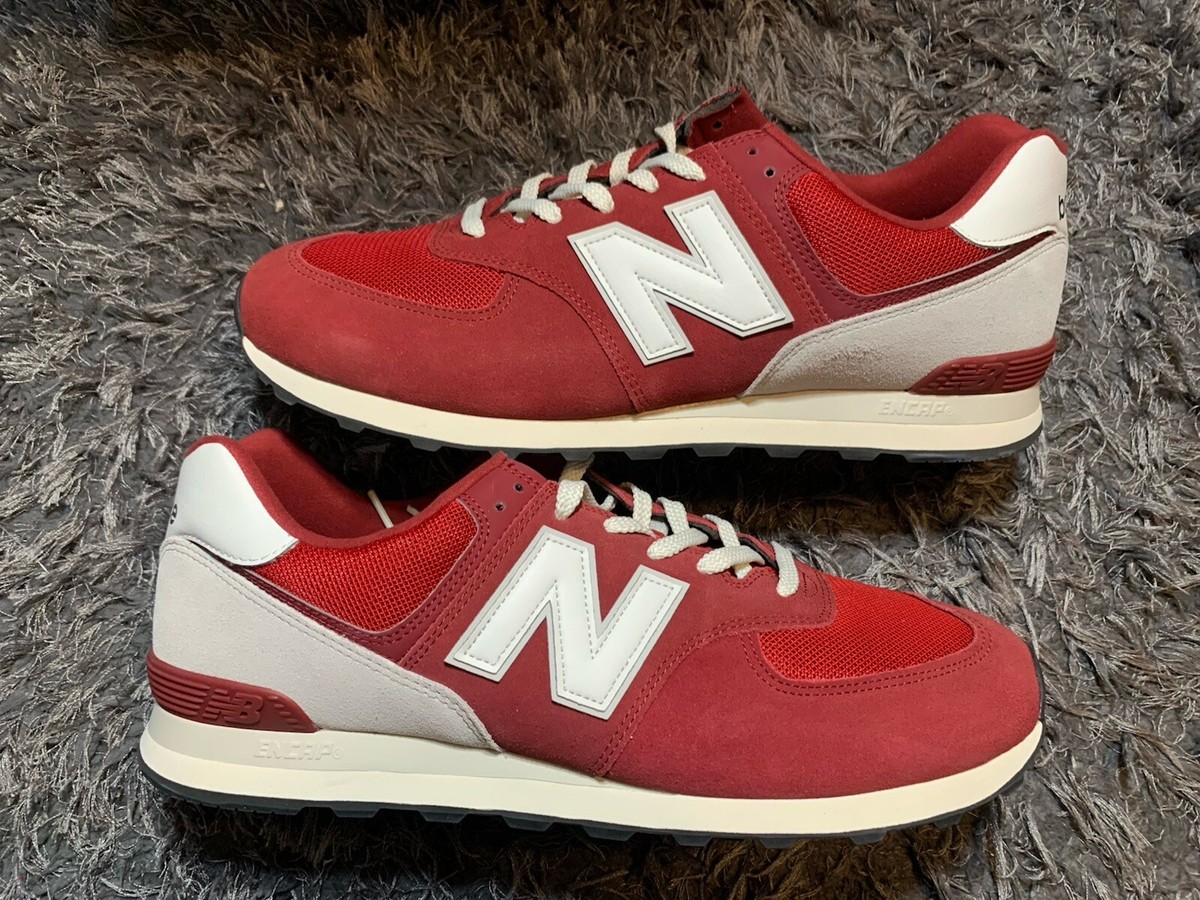 New Balance 574 Classic Red White U574WQ2 Men display picture 3