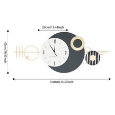 Modern Metal Wall Clock, Silent Sweep, Battery Powered, Gold Roman Numerals
