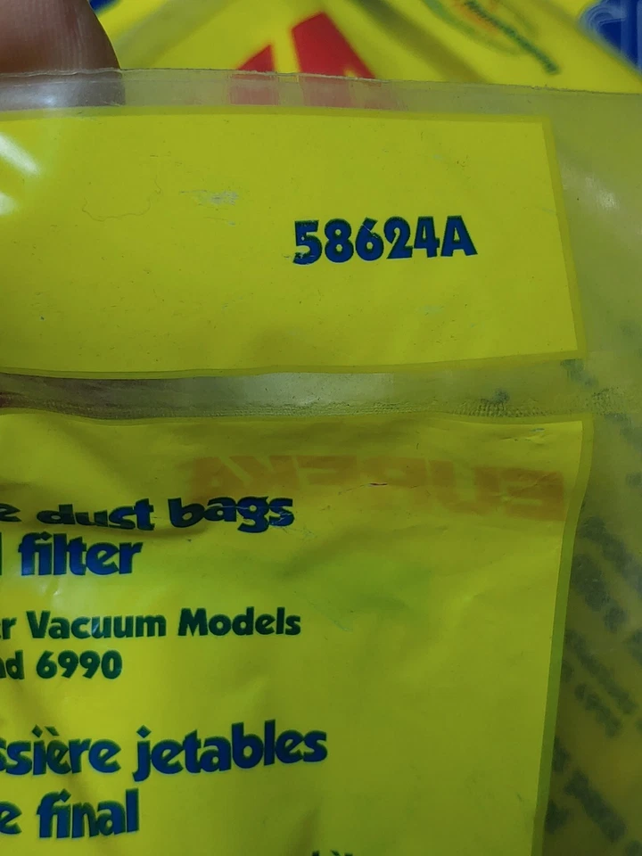 5 X Genuine Eureka Mega Dust Bags 58624A Canister Model 6975 & 6990 15 Total Bag - Image 2 of 4