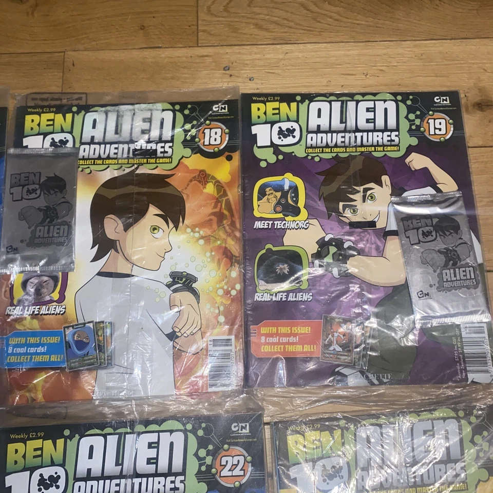 Ben 10 Alien Adventures with Cards new sealed X8 16-24 rare collectors cards new - Image 3 of 4