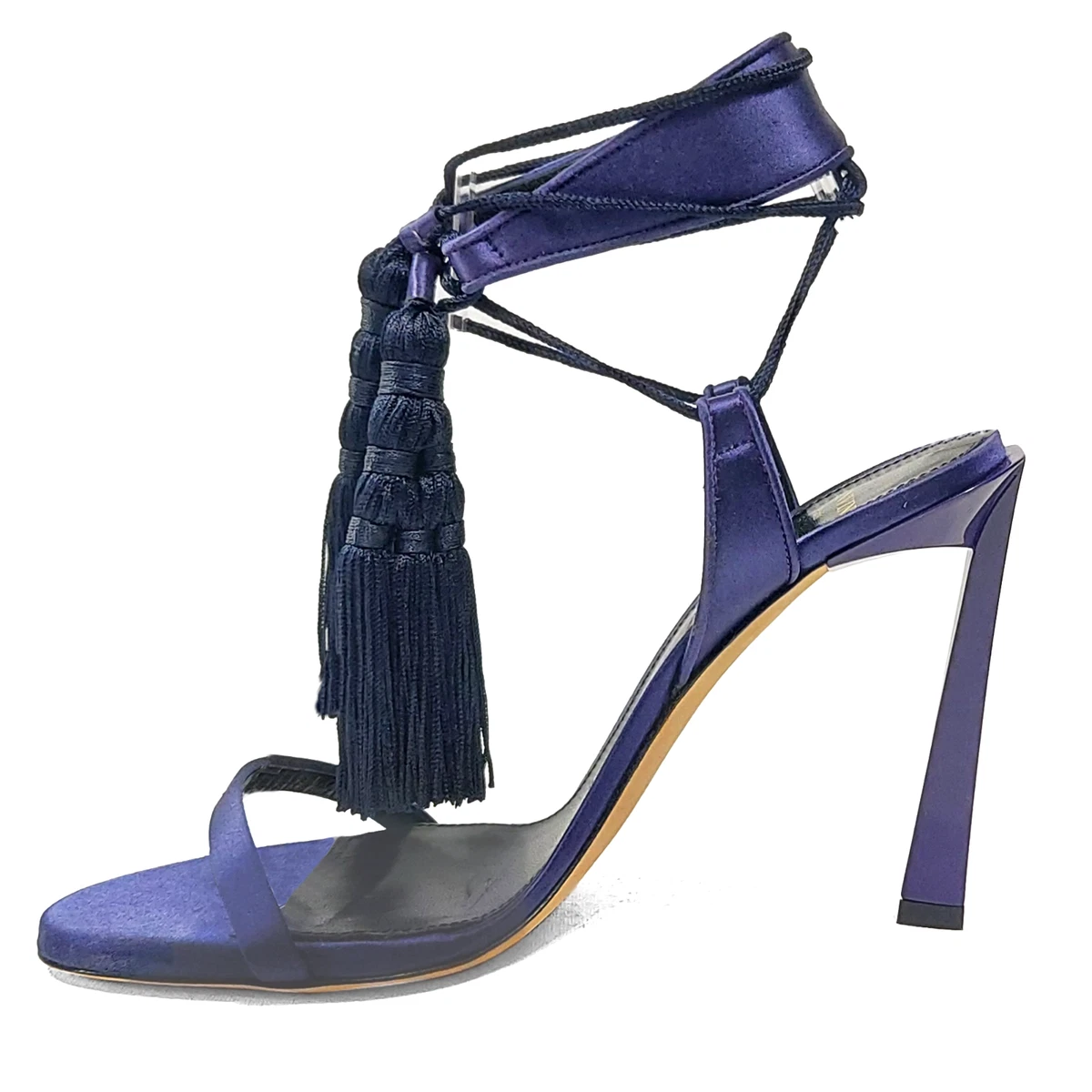 Dark purple strappy clearance heels