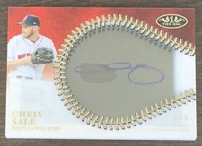 Chris SALE🔥2018 Topps Tier Clear One AUTO #C1A-CSA 5/5 Red Sox Braves📈 READ