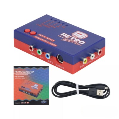RetroScaler2x AV Converter AV to HDMI Converter for PS2/N64/NES/Dreamcast