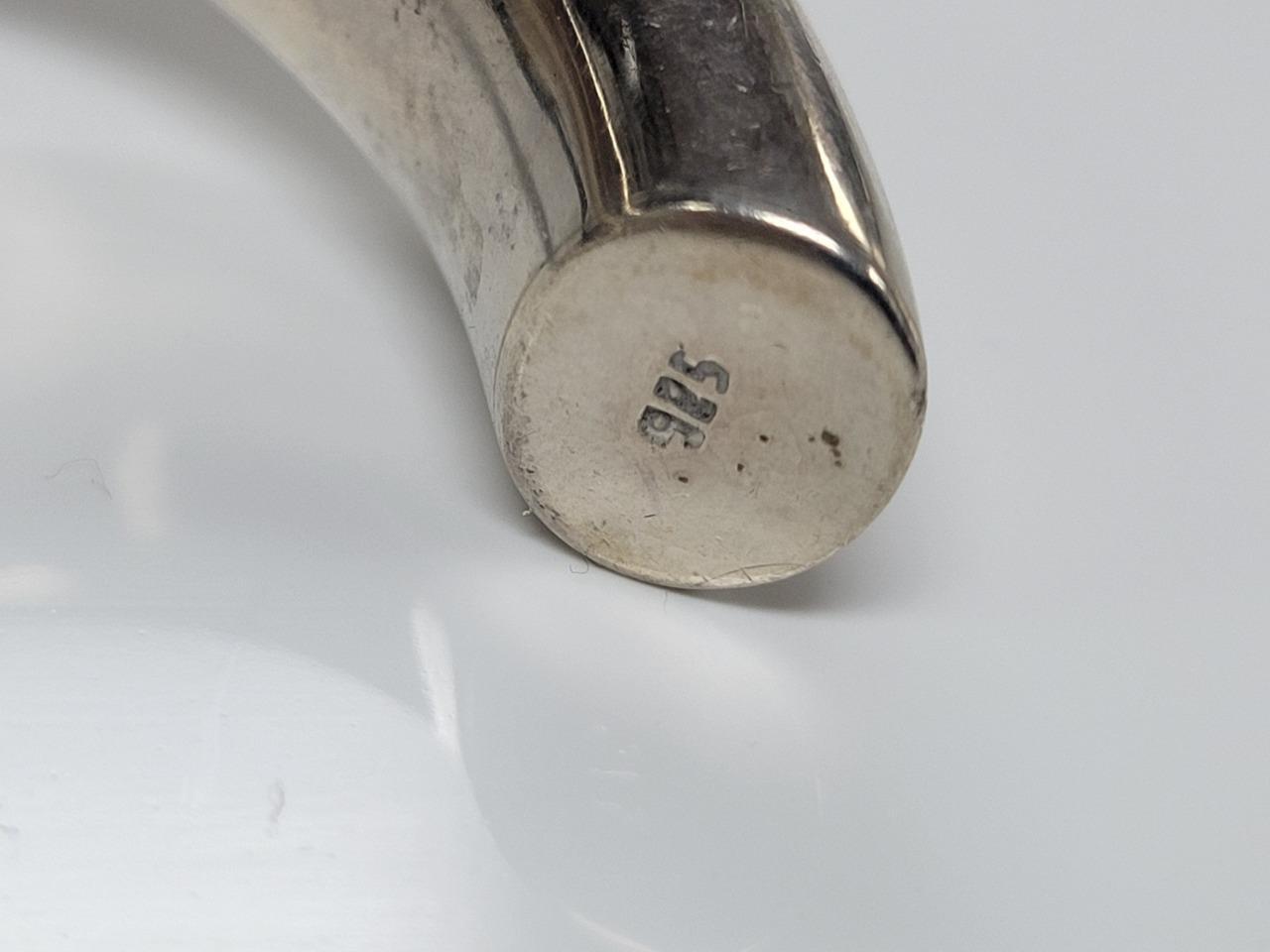 Sterling Silver Puffy Statement Cuff Bracelet 5.7… - image 6