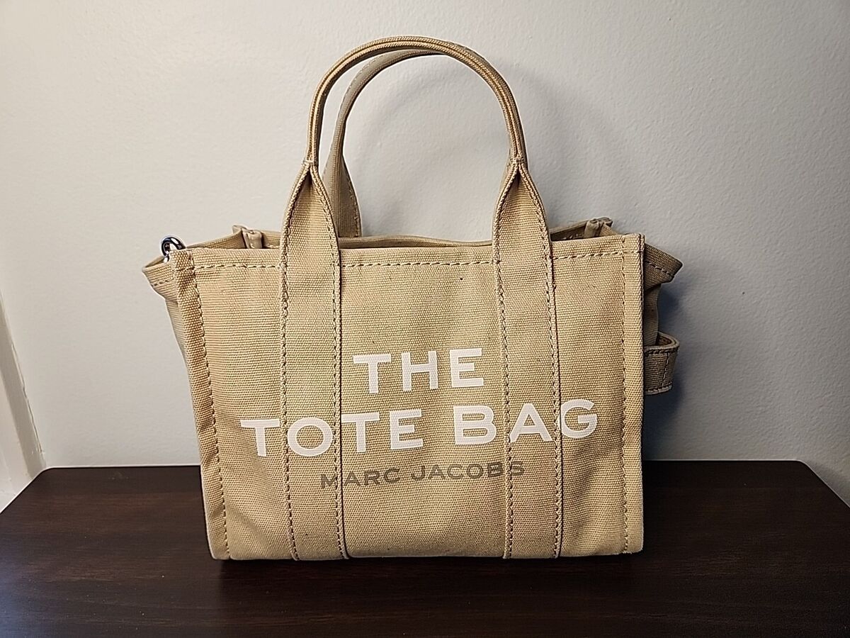 【関税込み】The Small Tote Bag - Marc Jacobs - Beige - Cott Marc Jacobs The Small Tote Canvas Bag Crossbody NWT Beige | eBay
