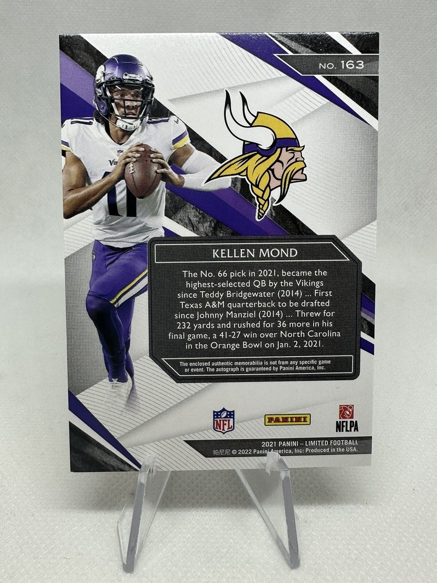 2021 Limited KELLEN MOND #163 Rookie RC Patch Auto RPA /199