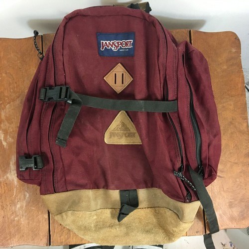 Vintage Jansport 80s 90s Leather Bottom Backpack Jan … Gem