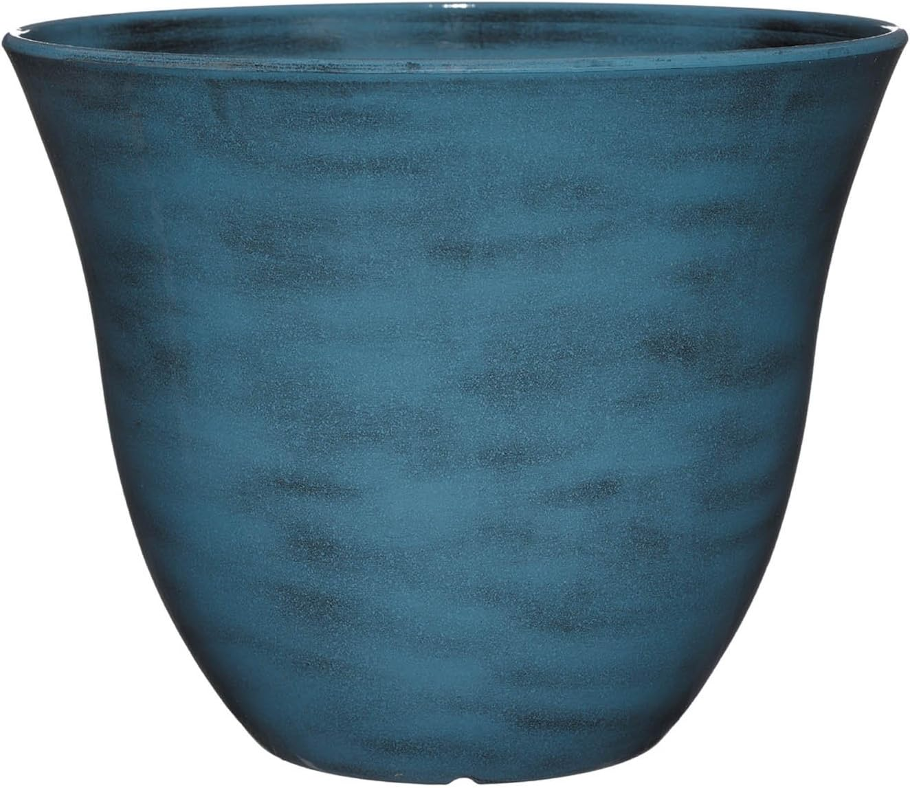 Honeysuckle Resin Flower Pot Planter, Blue Jean, 15
