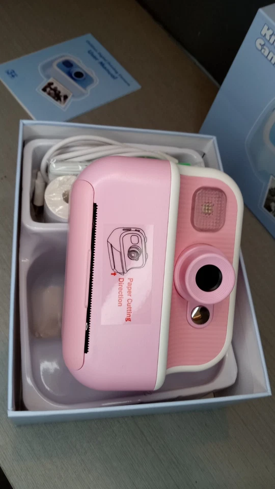 Cámara de impresión digital para niños modelo M8 pantalla de 2,4" con tarjeta de 32 GB rosa Foto 4 de 4