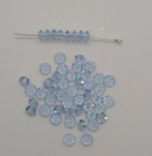 24pc Swarovski Crystal Lavender 5mm Flat Bicone/ Rondelle 5305 Beads; Vintage 