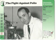 1995 Grolier, Story Of America Card, #04.15 Fight Polio, Dr. Jonas Salk