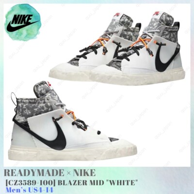 READYMADE × NIKE BLAZER MID WHITE CZ3589-100 Men's US4-14 NEW