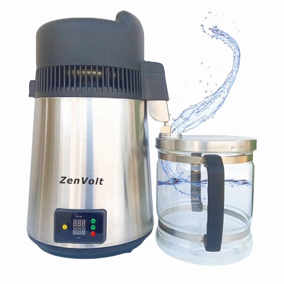 ZenVolt® 6LStainless Steel Water Distiller with Timer Temperature Control-1000W - Image 2 of 4
