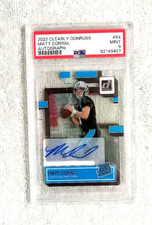 2022 Clearly Donruss Matt Corral Rated Rookie Auto Autograph #54 ~ PSA 9 Mint