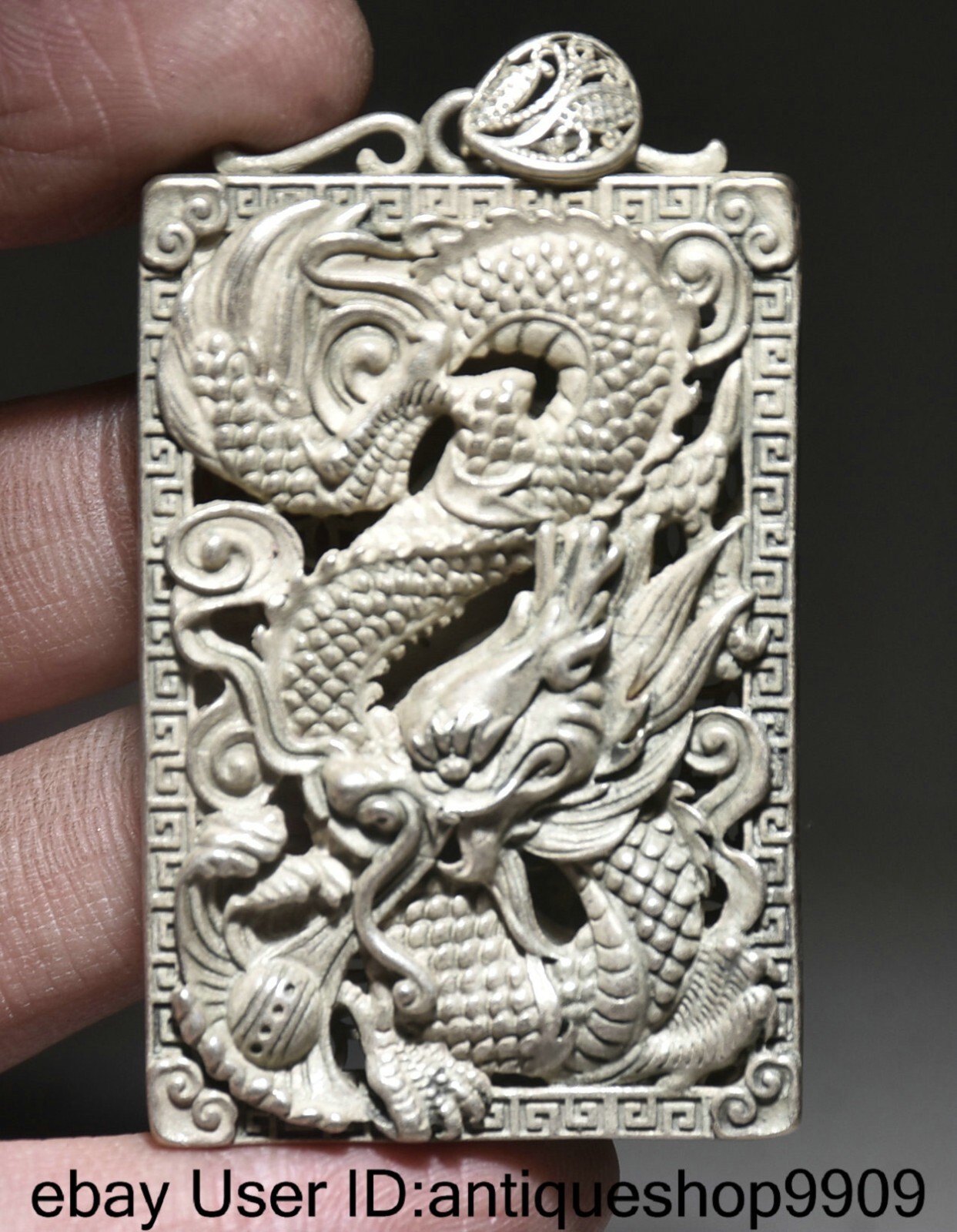 2 4 Chine antique argenterie Feng Shui zodiaque Dragon armur