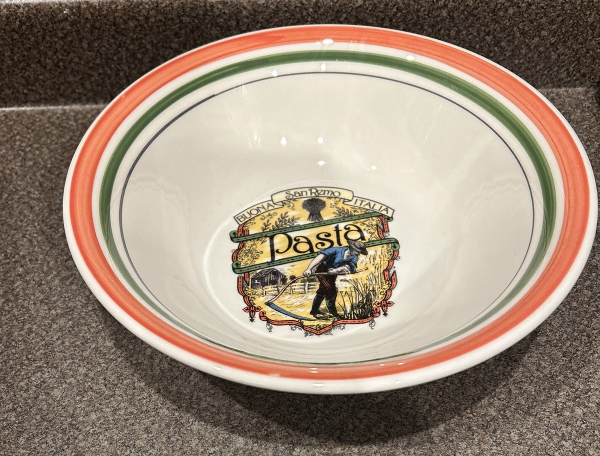 Vintage Large HiMark Buona San Remo Italia Pasta Serving Bowl Dish Italy  10x3 - Main Image