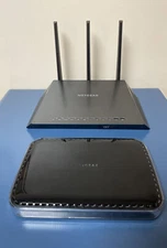 NETGEAR Nighthawk R7000 AC1900 Modem Router - GOOD - & NETGEAR WN2500RP Extender
