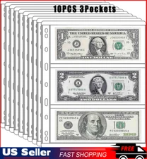 10Sheets 5 Sizes Coin Collection Pages- Coin Pocket Page with Standard  9 Hole C