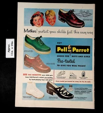 1949 Poll-Parrot Shoes for boys & girls protect child's feet Print Ad 43208