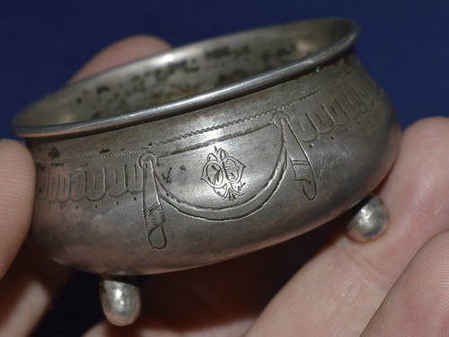 ANTIQUE Faberge design 19 century !! Silver IMPERIAL RUSSIAN 84 Salt cellar Bowl - Picture 2 of 22