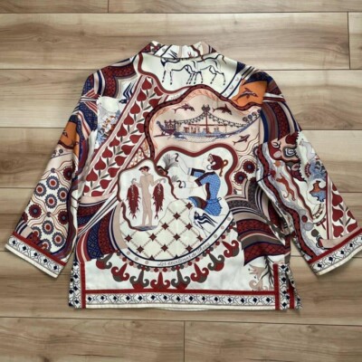 HERMES Tops blouse Size S Margiela Period Printemps De Thera Silk