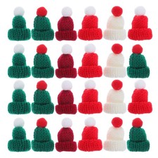 90 Pcs Handmade Hat Accessories Mini Knit Hats for Crafts Crafting Supplies