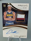 DARON HOLMES II 2024-25 IMMACULATE ROOKIE PATCH RPA NUGGETS RC AUTO /99