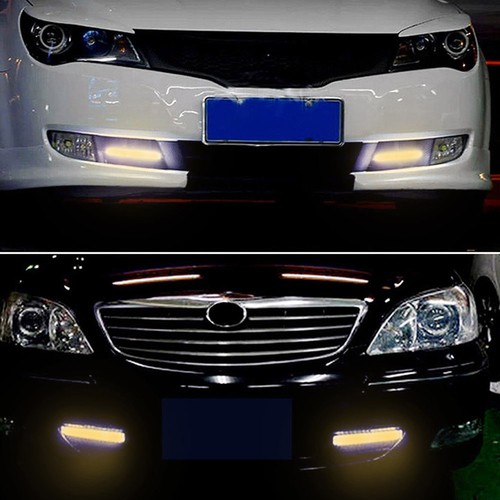 10PCS Amber COB DRL LED Daytime Running Light for Universal Car Driving Fog Lamp - Picture 3 of 8