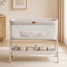 Bassinet Bedside Crib, Stable Safe, Anti-Reflux for Newborn