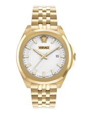 Versace Mens Gold 42mm Bracelet Fashion Watch