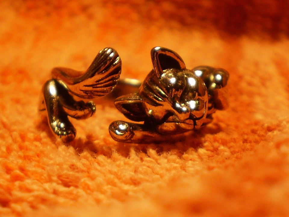 Cat Ring - Plated 925 Sterling Silver Rings **FREE SHIPPING** - Image 4 of 4