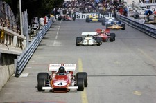Jacky Ickx Ferrari 312B2 leads Pedro Rodriguez BRM P160 Ronnie Pet- Old Photo 1