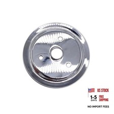 1 PC SHLPDFM Chrome Polished Silver Steel Crankshaft Pulley Single-Groove SWP