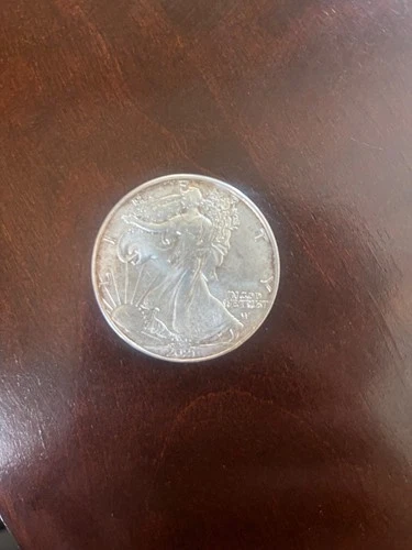 2021 Walking Liberty Silver Dollar 1oz Fine Silver, Tarnished