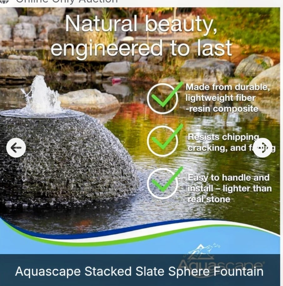 Esfera de pizarra apilada grande Aquascape Foto 2 de 4