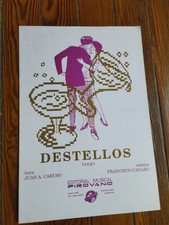 TANGO -DESTELLOS- Old SHEET MUSIC -CARUSO  CANARO ARGENTINA