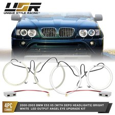 Depo Uhp Led Angel Eye Halo Ring Kit For 00-03 Bmw E53 P53 Projector Headlight Depo Uhp Led Angel Eye Halo Ring Kit For 00-03 Bmw E53 P53 Projector Headlight