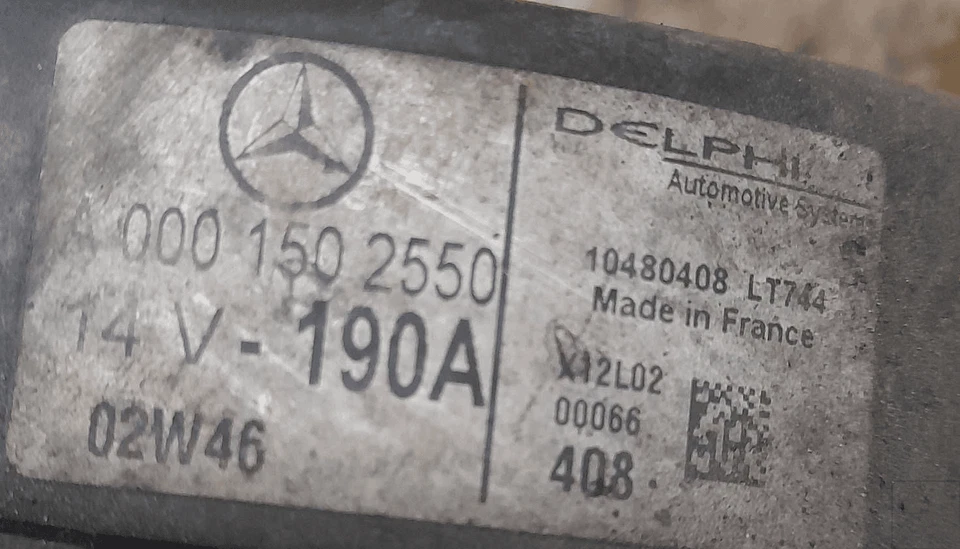 A0001502550 Alternatore  MERCEDES-BENZ Classe C (W/S203) 200 CDI SW 5p/d/2148cc - Immagine 2 di 2