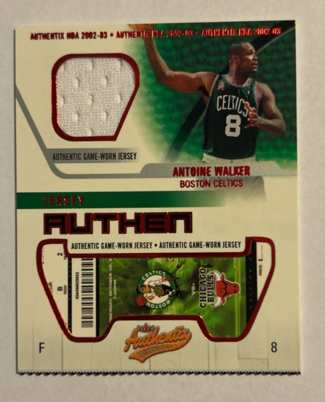 Antoine Walker 2002-03 Fleer Authentix Jersey Authentix Ripped  Card