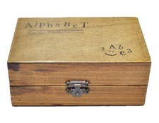 70pc Alphabet Number Stamp Set Vintage Wooden Box Letter Press Card DIY Craft