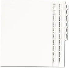 Stndrd Collated Legal Exhibit Avery(R) Style Divider Sets EXHIBIT A-Z Side Tab