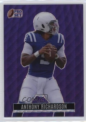 2023 Leaf Pro Set Metal Retro Purple Wave 4/5 Anthony Richardson Rookie RC 15bk
