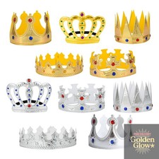 10Pcs Prince Crown, King Queen Crown Hat for Birthday Party Costume Accessories