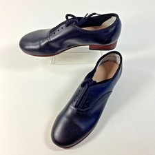 Stevens Dance Shoes Clogging Tap Kids Size 11-1/2M Black Oxford NO TAPS 506 New