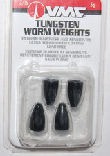 vmc tungsten bass texas rig worm sinker weigh...
