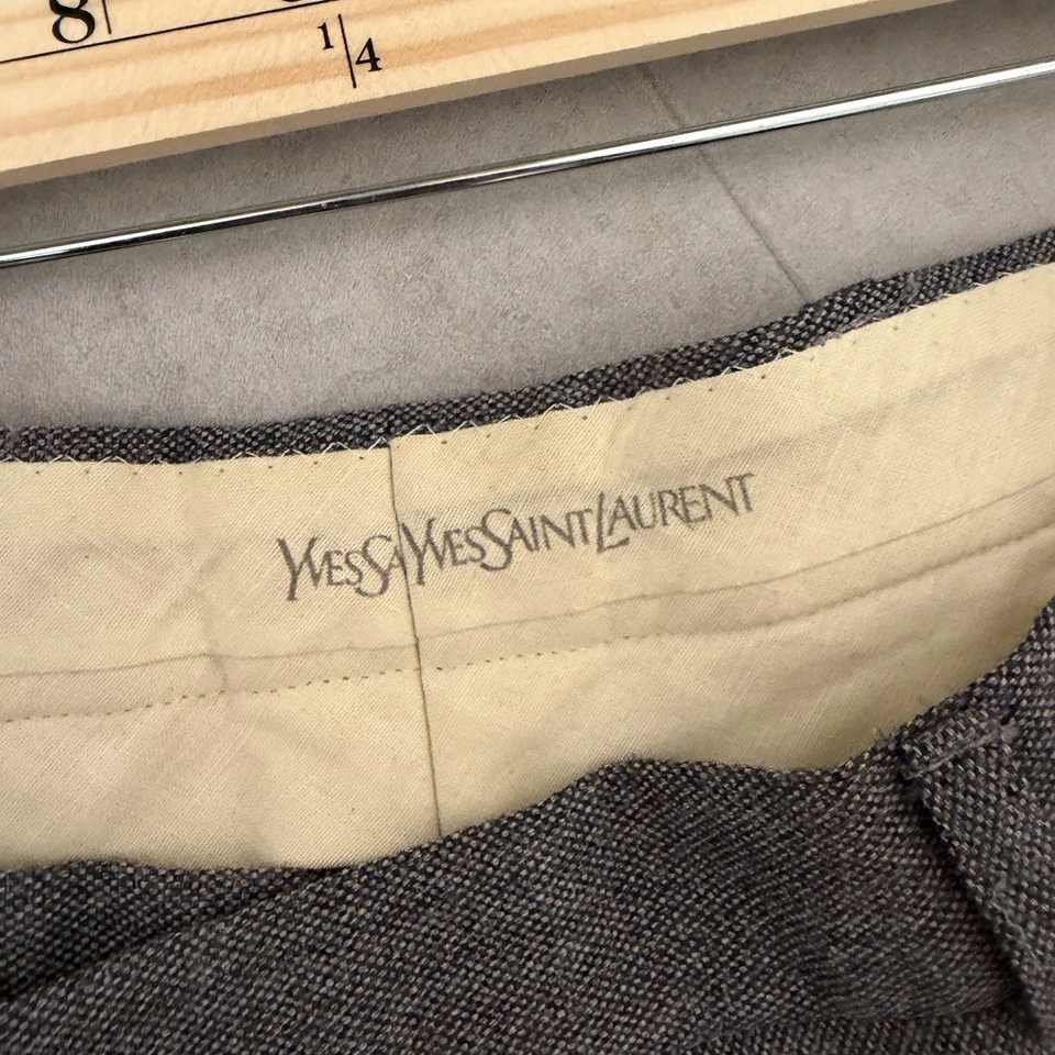Pantalón Yves Saint Laurent Vintage Años 70-80 Lana Tweed, ~32x30, Pilling Menor Foto 2 de 4