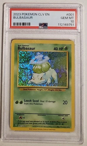 2023 Pokemon CLV EN Bulbasaur #001 PSA 10