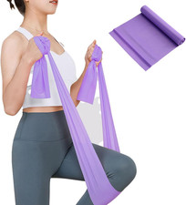 Non-Latex Resistance Band 4.9ft Purple Stretch Band Pilates Training