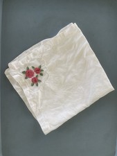 Southern Belle róża haftowany przegrzebek dziewiczy Vintage hanky