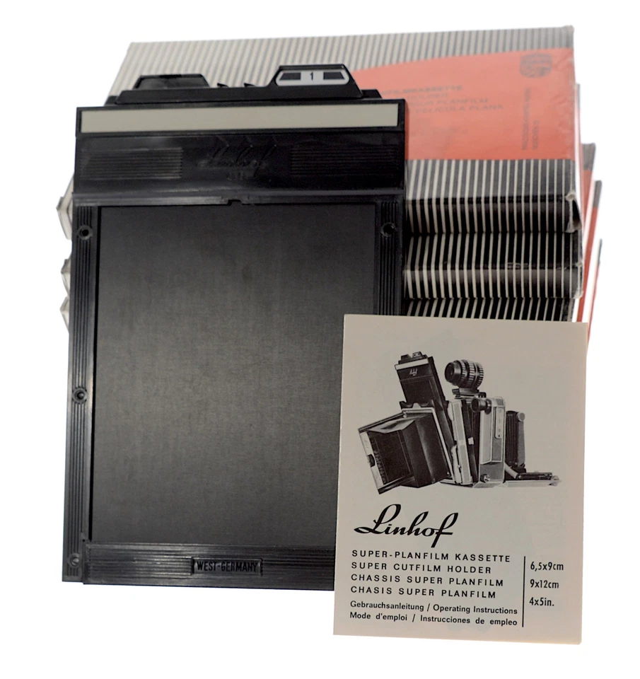 Six Linhof 4x5 Sheet Film Holders,  Original Boxes, IB’s Numbered 1 to 12, MINT - Image 3 of 4